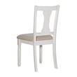 Pemberly Row Transitional Wood Six Piece Dining Set in Vanilla White and Brown