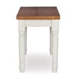 Pemberly Row Transitional Wood Six Piece Dining Set in Vanilla White and Brown