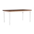 Pemberly Row Transitional Wood Six Piece Dining Set in Vanilla White and Brown