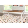 Pemberly Row Transitional Wood Six Piece Dining Set in Vanilla White and Brown