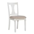 Pemberly Row Transitional Wood Six Piece Dining Set in Vanilla White and Brown