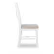Pemberly Row Transitional Wood Five Piece Dining Set in Vanilla White and Brown