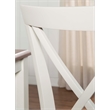 Pemberly Row Transitional Wood Five Piece Dining Set in Vanilla White and Brown