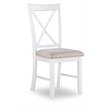 Pemberly Row Transitional Wood Five Piece Dining Set in Vanilla White and Brown