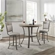 Pemberly Row Transitional Wood and Metal Counter Height 42