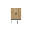 Pemberly Row Transitional 2 Door Wall Cabinet with Hanging Rod in Natural