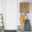 Pemberly Row Transitional 2 Door Wall Cabinet with Hanging Rod in Natural