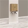 Pemberly Row Transitional 2 Door Wall Cabinet with Hanging Rod in Natural