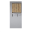 Pemberly Row Transitional 2 Door Wall Cabinet with Hanging Rod in Natural