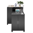 Pemberly Row Transitional Wood Hobby and Craft Desk w/ Storage Cabinet in Black