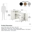 Pemberly Row Transitional Engineered Wood Hobby and Craft Desk in Natural