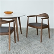 Pemberly Row 5-Piece Mid-Century Solid Wood Dining Set with 4 Gray Chairs