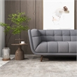 Pemberly Row Modern L-Shaped Tufted Back Fabric Right-Facing Sectional in Gray