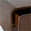 Pemberly Row Mid-Century Rectangular Solid Wood 2-drawer NightStand in Brown