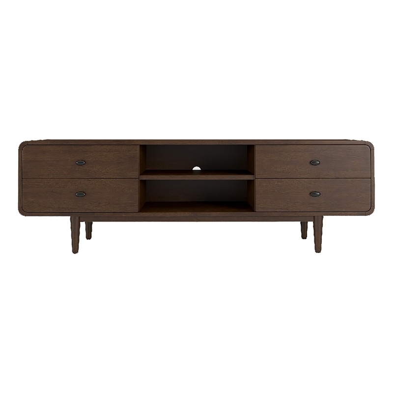 Pemberly Row Mid-Century Solid Wood TV Stand for TVs up to 65