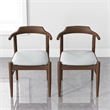 Pemberly Row Modern Polyester Blend Fabric Dining Chair in Gray (Set of 2)