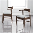 Pemberly Row Modern Polyester Blend Fabric Dining Chair in Gray (Set of 2)