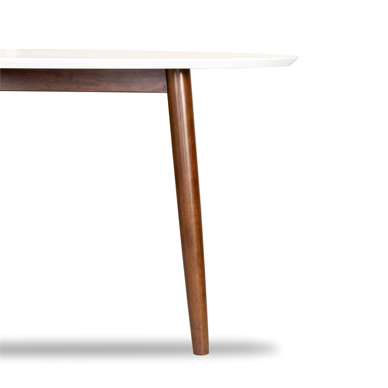 Pemberly Row 5-Piece Oval Dining Set w/ 4 Faux Leather dining chairs in Black