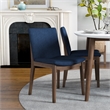 Pemberly Row 5-Piece Mid-Century Solid Wood Oval Dining Set in Blue