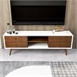 Pemberly Row Mid-Century Solid Wood TV Stand for TVs up to 65