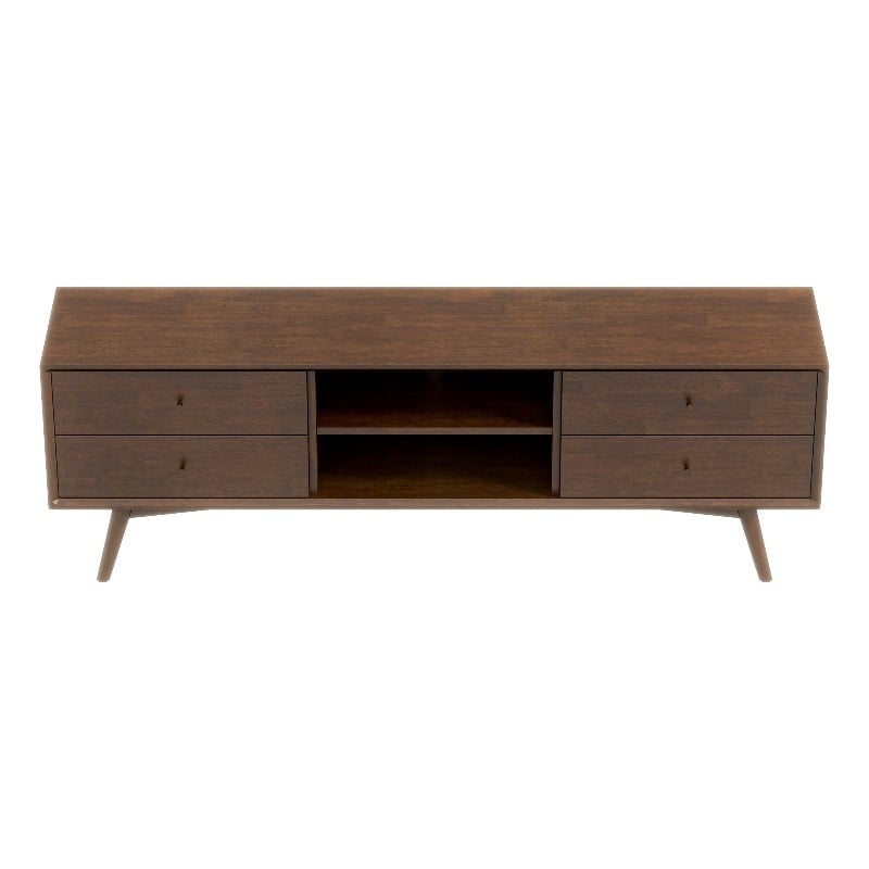 Pemberly Row Mid-Century Solid Wood TV Stand for TVs up to 65