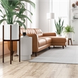 Pemberly Row L-Shaped Genuine Leather Right-Facing Sectional in Tan