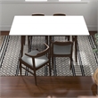 Pemberly Row 5-Piece Mid-Century Dining set with 4 Fabric Dining Chairs in Gray