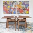 Pemberly Row 5-Piece Solid Wood Dining Set with 4 Dining Chairs in Brown