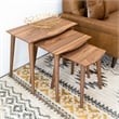 Pemberly Row Mid-Century Rectangular Wood Nesting Tables in Walnut (Set tof 3)