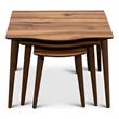Pemberly Row Mid-Century Rectangular Wood Nesting Tables in Walnut (Set tof 3)