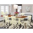 Pemberly Row 7-piece Wood Dining Table and Chair Set in Cherry