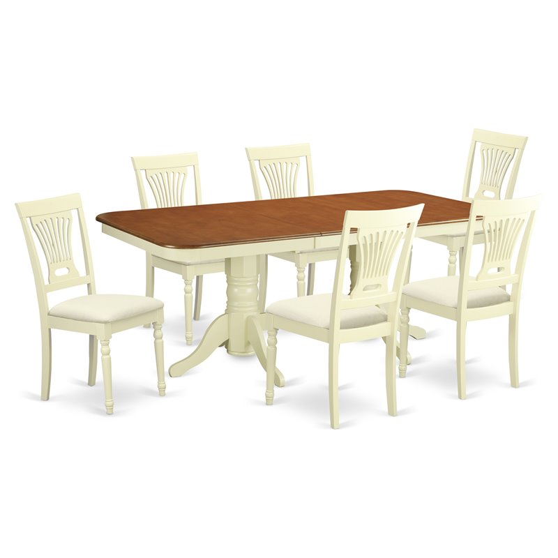 Pemberly Row 7-piece Wood Dining Table and Chair Set in Cherry