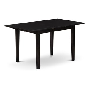 pemberly row rectangular wood dining table in black