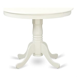 Pemberly Row 36&quot Round Wood Dining Table in Linen White
