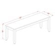 Pemberly Row 6-piece Wood Dining Set with Bench in Espresso