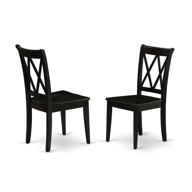 Pemberly Row 9-piece Wood Dining Table Set in Black