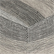 Pemberly Row Transitional Boho Square  Fabric Pouf in Gray Melange Cotton