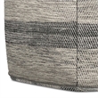 Pemberly Row Transitional Boho Square  Fabric Pouf in Gray Melange Cotton