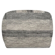 Pemberly Row Transitional Boho Square  Fabric Pouf in Gray Melange Cotton