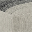 Pemberly Row Modern Boho Square Fabric Woven Pouf in Gray and White