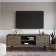 Pemberly Row Modern Solid Acacia Wood TV Media Stand for TVs up to 63
