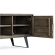 Pemberly Row Modern Solid Acacia Wood TV Media Stand for TVs up to 63