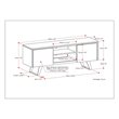 Pemberly Row Modern Solid Acacia Wood TV Media Stand for TVs up to 63