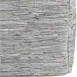 Pemberly Row Transitional  Genuine Leather  Boho Square Pouf in Cream