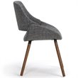 Pemberly Row Mid-Century Fabric Dining Side Chair in Gray and Natural