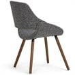 Pemberly Row Mid-Century Fabric Dining Side Chair in Gray and Natural