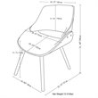Pemberly Row Mid-Century Fabric Dining Side Chair in Gray and Natural