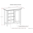 Pemberly Row Mid-Century Solid Wood Storage Cabinet in Hickory Brown