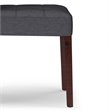 Pemberly Row Modern Fabric Dining Chair in Slate Gray (Set of 2)