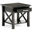 Pemberly Row Transitional Solid Wood End Table in Hickory Brown